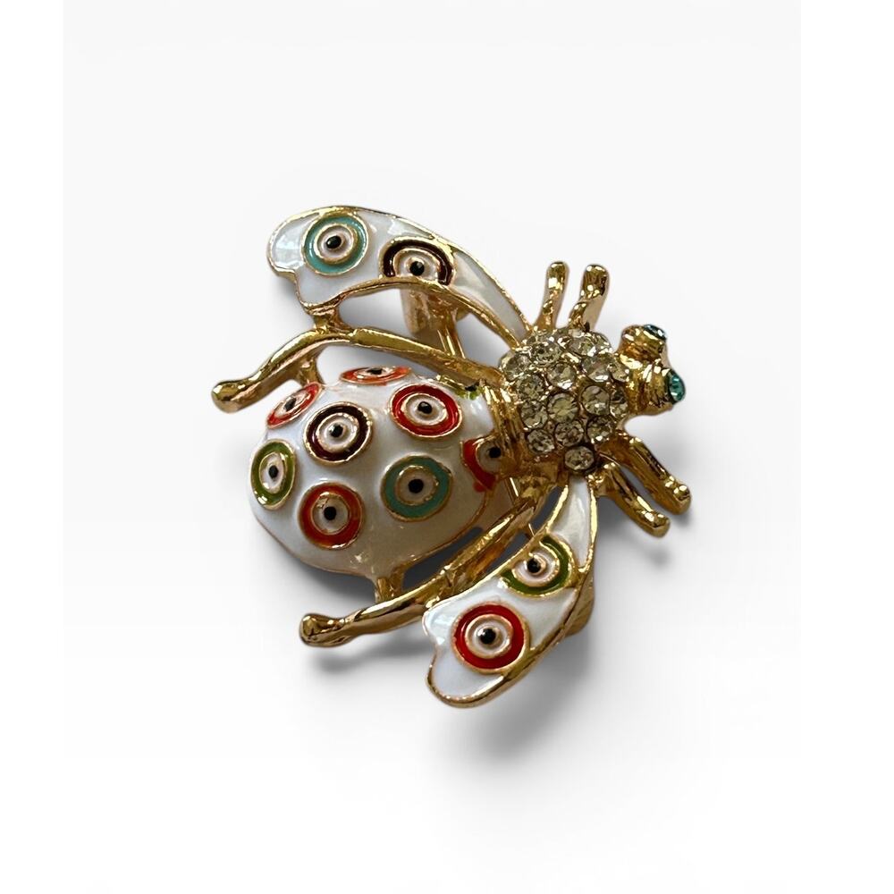 Enamel Bee Brooch/Pin, Baroque style, like new